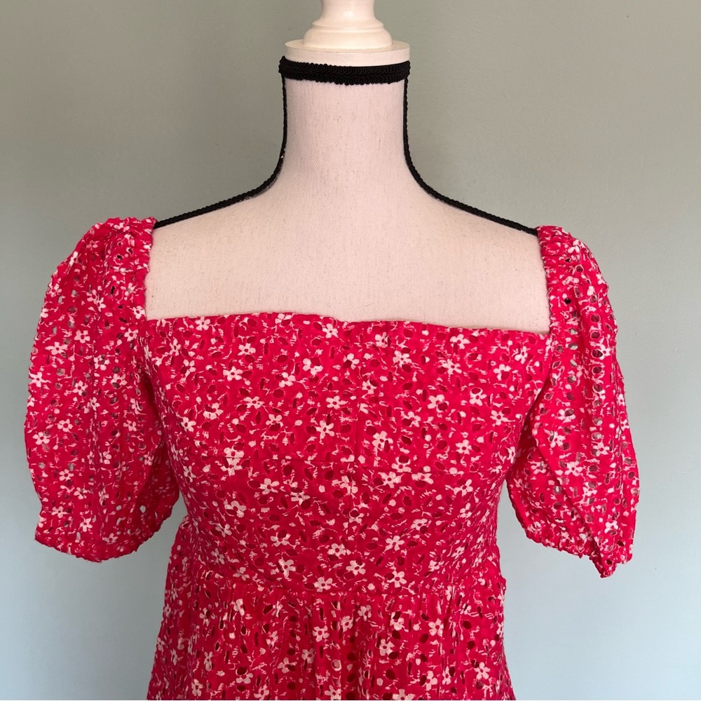 Anthropologie Maeve Lillianne Babydoll Eyelet Dress. Size 14 - Picture 7 of 9